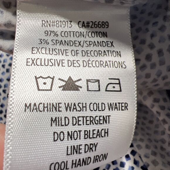 Robert Graham Modern Americana Flip Cuff Shirt Mens XL Tailored White Blue Dots - Picture 9 of 10